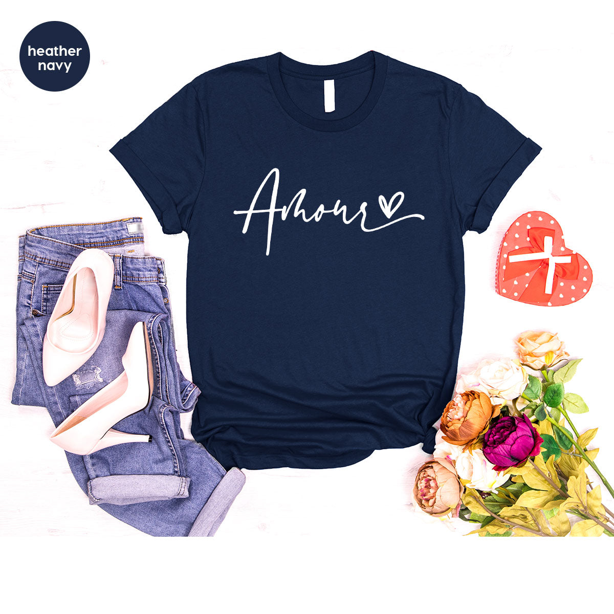 Among T-Shirt, Love Shirt, Heart Valentine's Tee product image 77