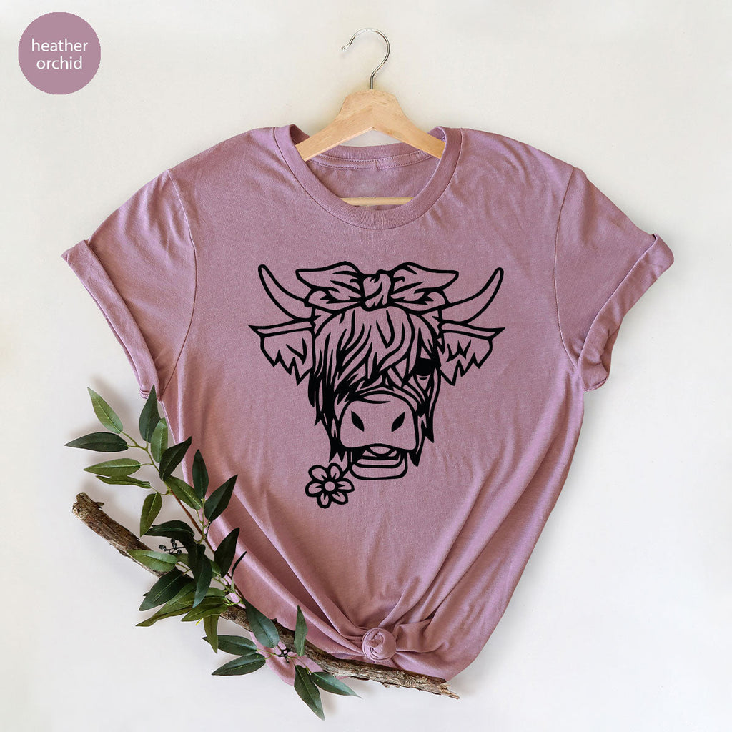 Cool Bull Shirt, With Flower T-Shirt, Funny product image 30