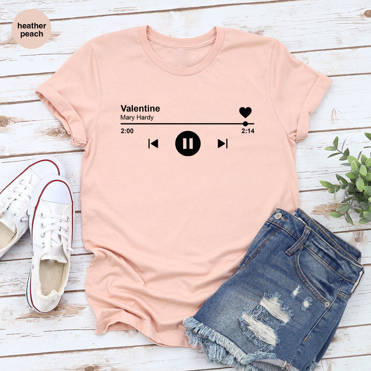 Valentine's Day Shirt, Play Music For Playlist T-Shirt product image 46