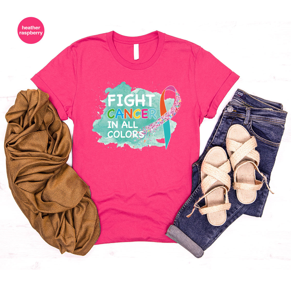 Fight Against Cancer Shirt, Warrior T-Shirt, With All Colors product image 68