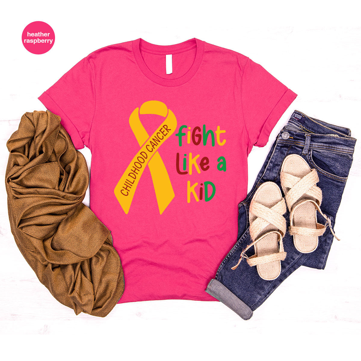 Fighting Like A Kid Shirt, Cancer Fight Childhood Canver product image 63