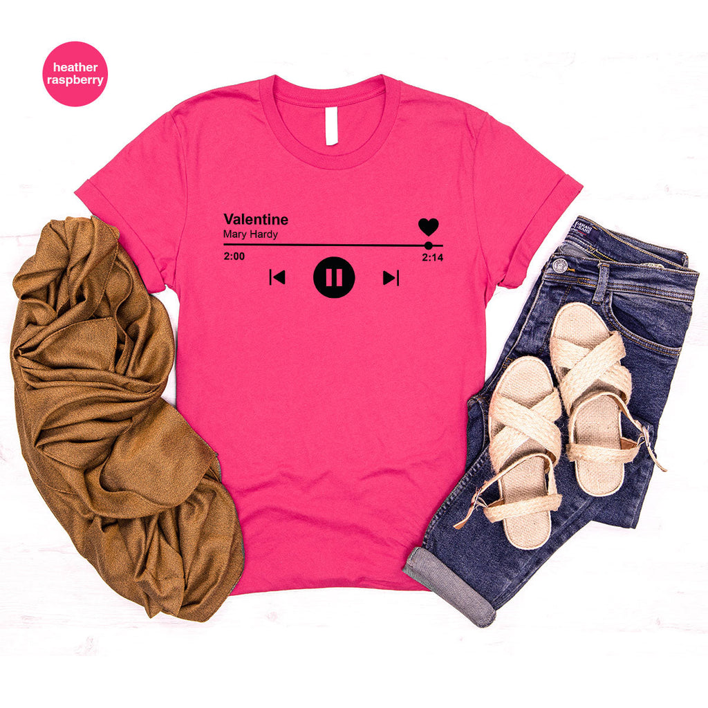 Valentine's Day Shirt, Play Music For Playlist T-Shirt product image 47
