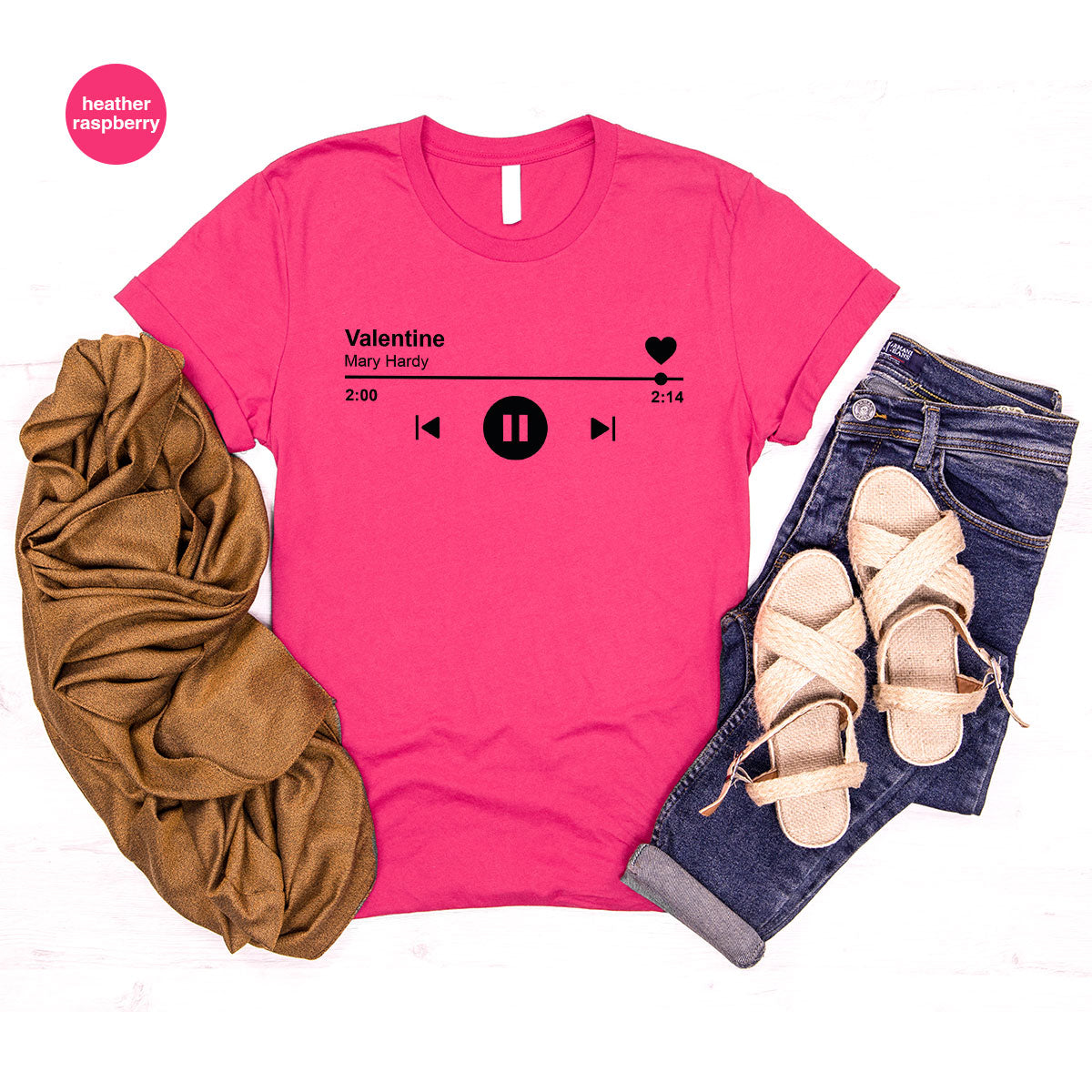 Valentine's Day Shirt, Play Music For Playlist T-Shirt product image 47