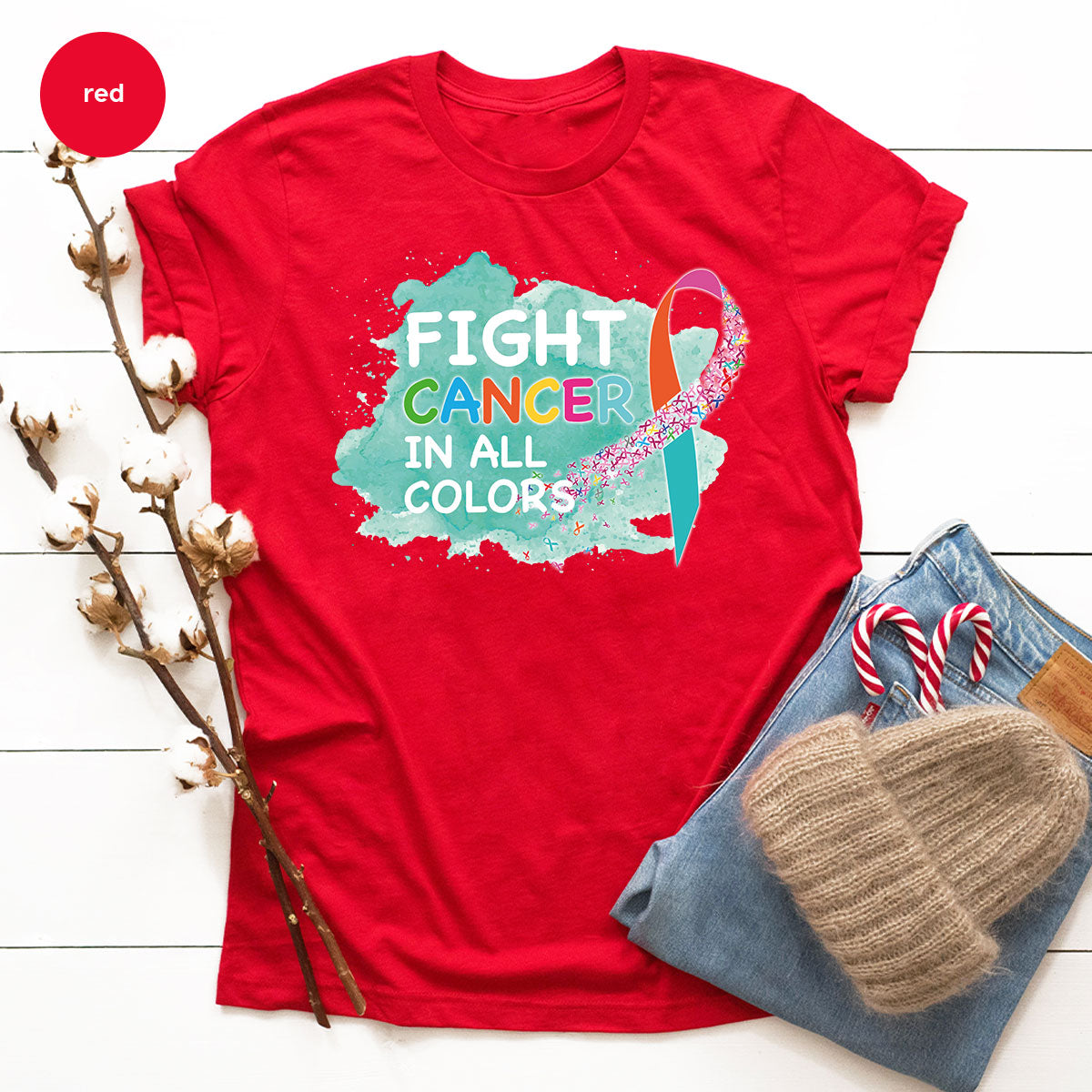Fight Against Cancer Shirt, Warrior T-Shirt, With All Colors product image 69