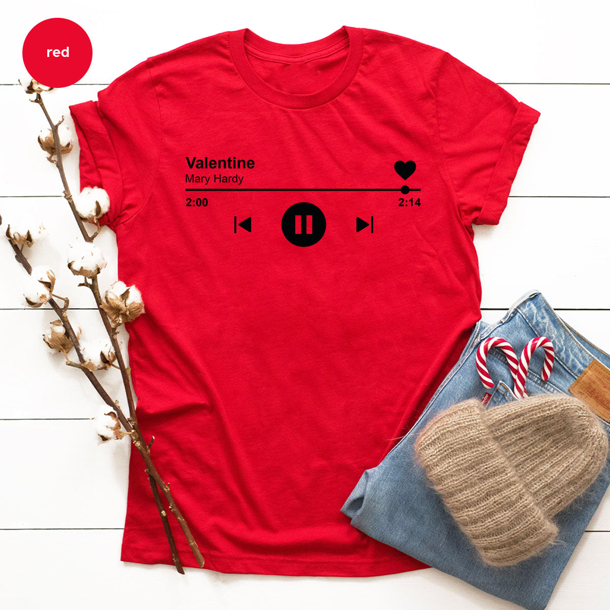 Valentine's Day Shirt, Play Music For Playlist T-Shirt product image 48