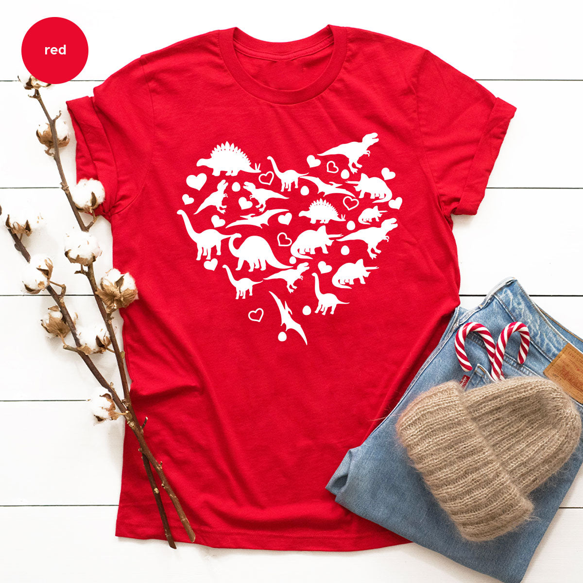 Dinosaur Shirt, Valentine T-Shirt, 2023 Gift product image 73