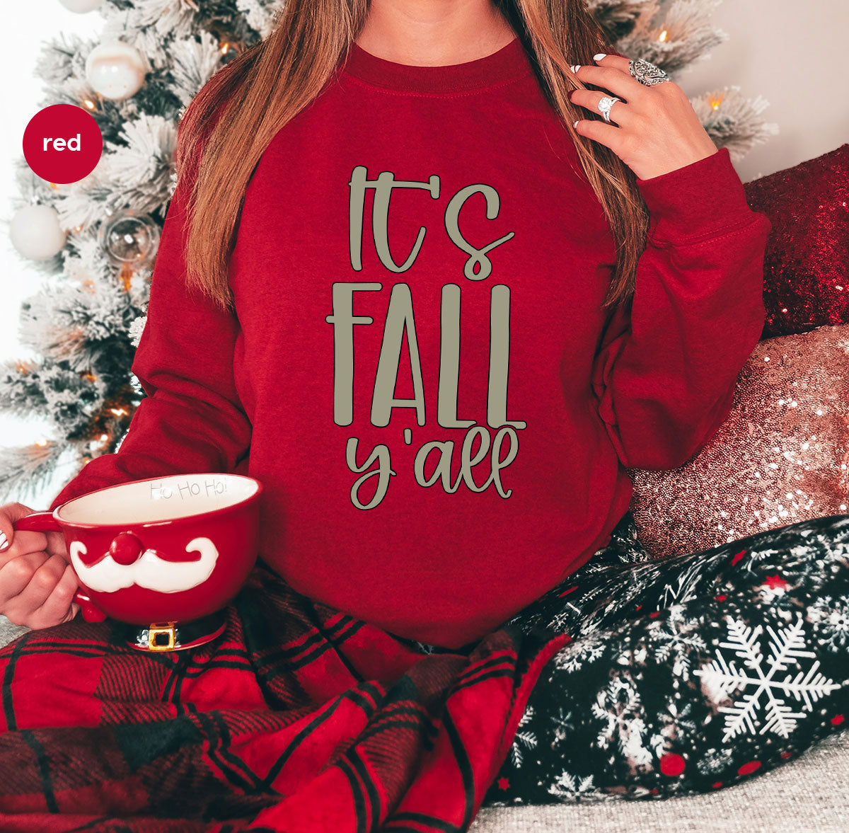 Fall Crewneck Sweatshirt, Its Yall T-Shirt, Gifts, for Her product image 129