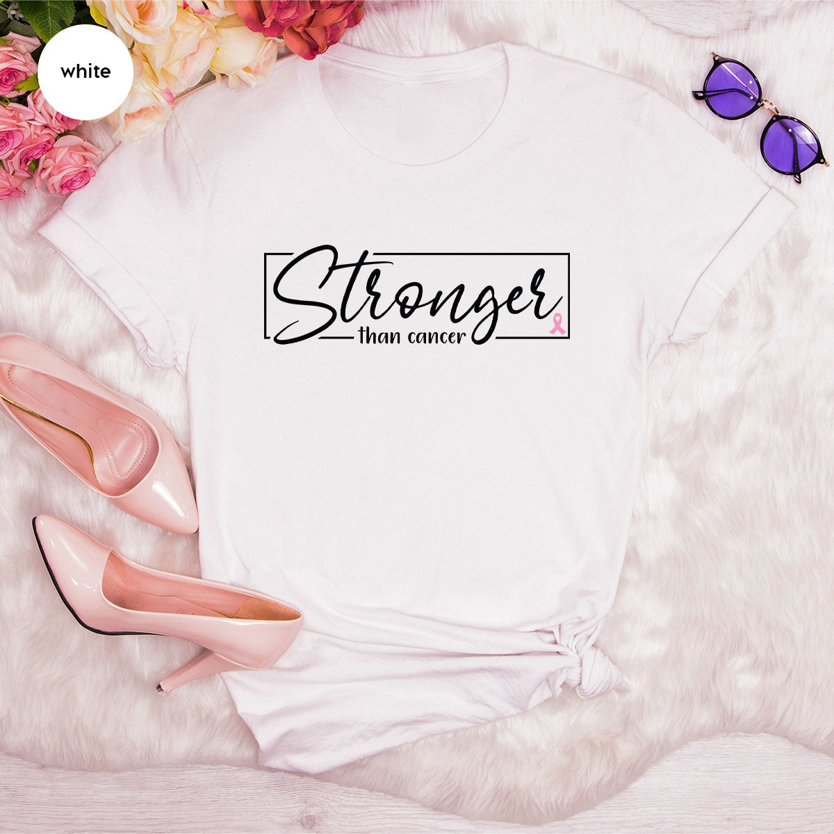Stronger Than Cancer T-Shirt, Support Shirt, Warrior Tee product image 19