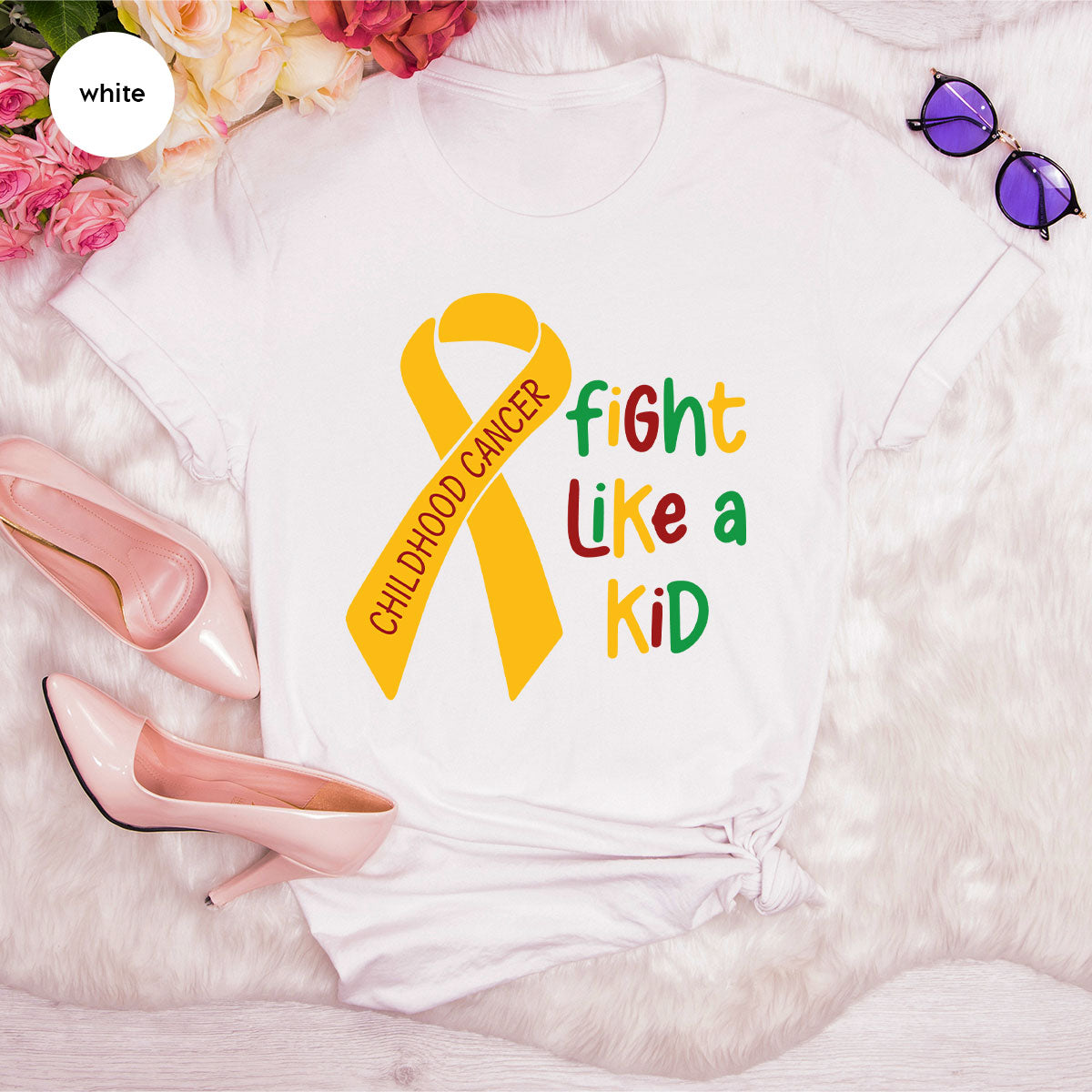 Fighting Like A Kid Shirt, Cancer Fight Childhood Canver product image 69