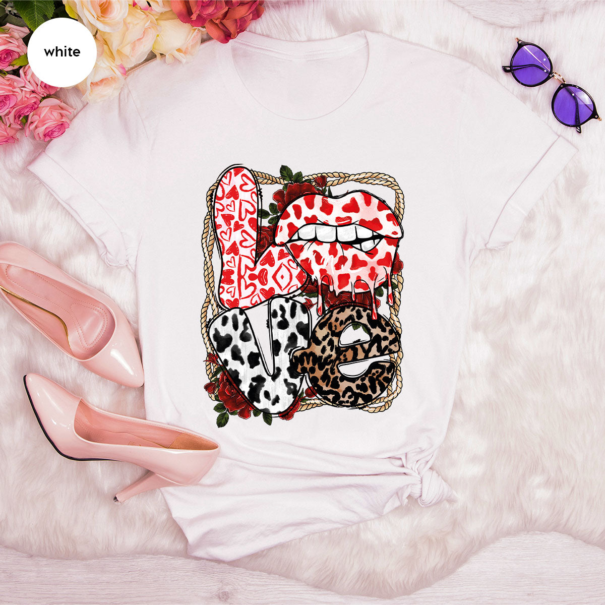 Love Shirt, Lovers Gift, Cool Valentine's Day T-Shirt product image 84