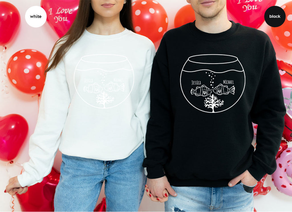 Fish Couple Shirt, Custom Name on T-Shirt, Gift for Couples product image 81