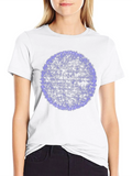 Abstract Purple Circle Graphic Black T-Shirt product image 1