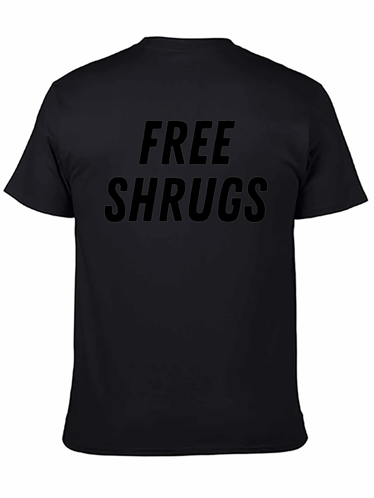 Free Shrugs Graphic Tee - Black Casual T-Shirt product image 3