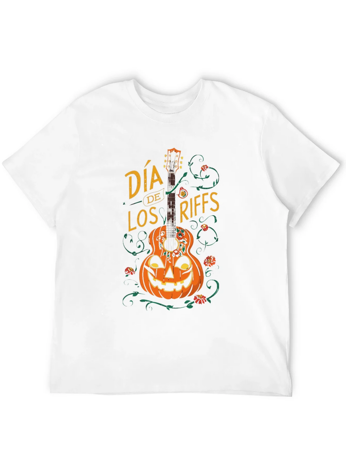 Dia de Los Riffs Halloween Guitar T-Shirt product image 4