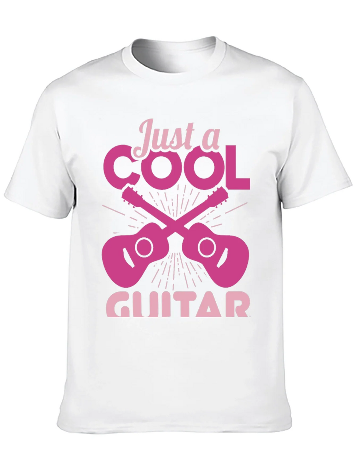 Cool Guitar Graphic Tee - Black Crew Neck product image 4