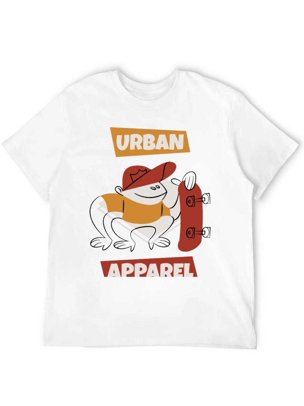 Urban Apparel Black T-Shirt with Cartoon Skater Design product image 4