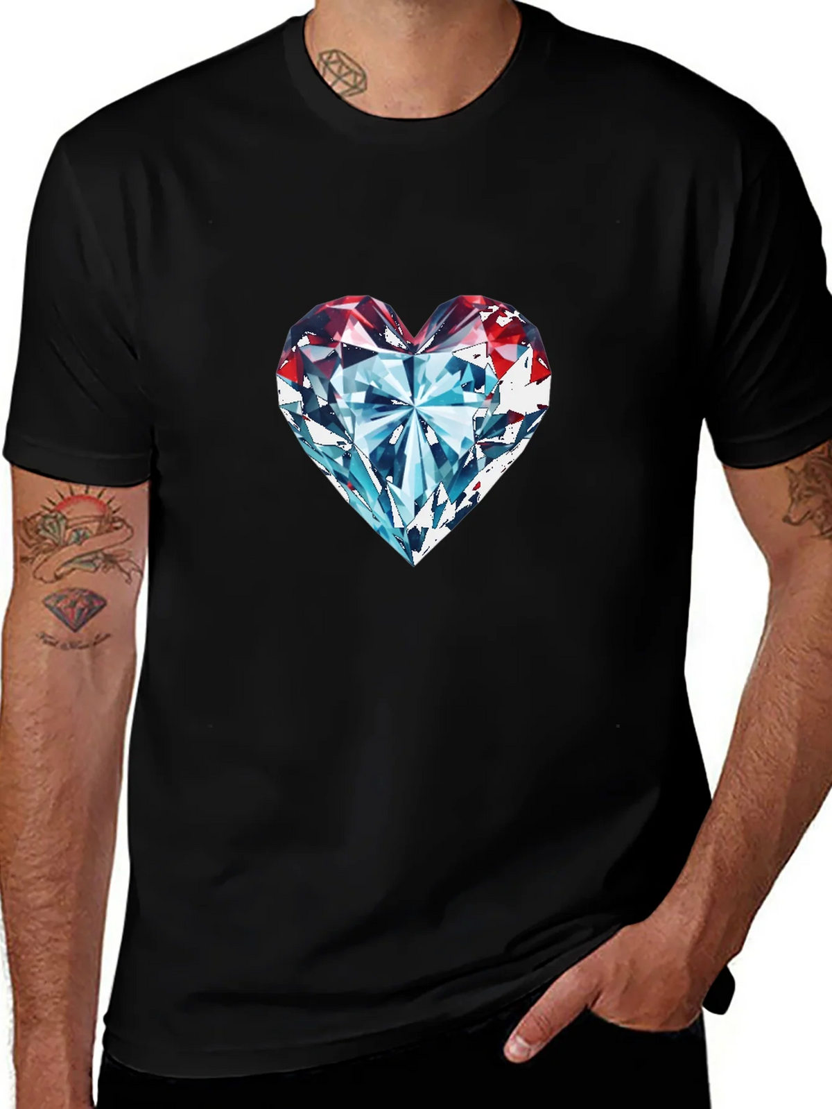 Diamond Heart Graphic Tee - Classic Black product image 1
