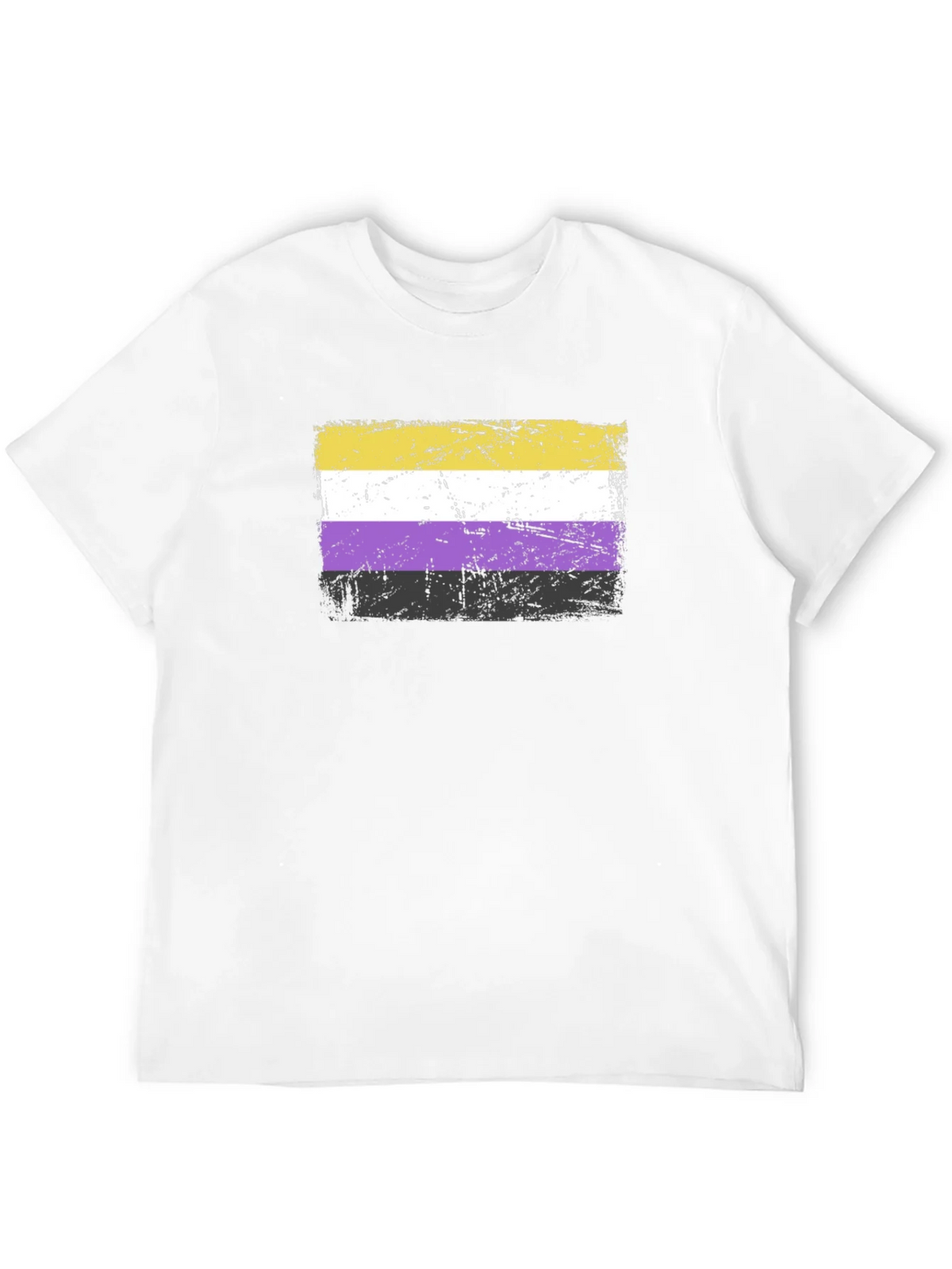 Nonbinary Pride Flag T-Shirt - Grunge Style product image 11