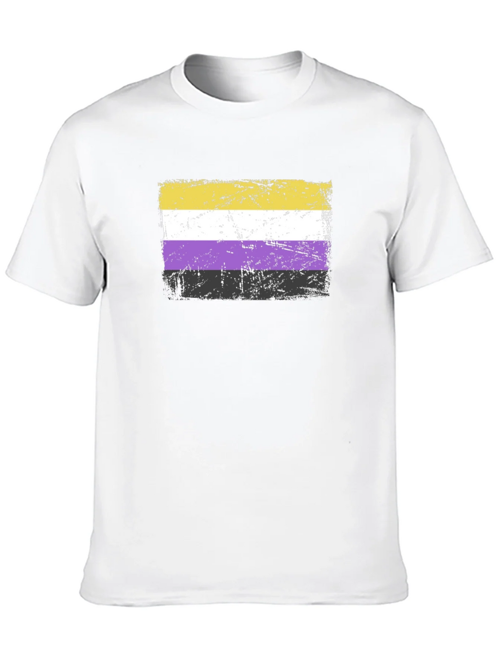 Nonbinary Pride Flag T-Shirt - Grunge Style product image 9