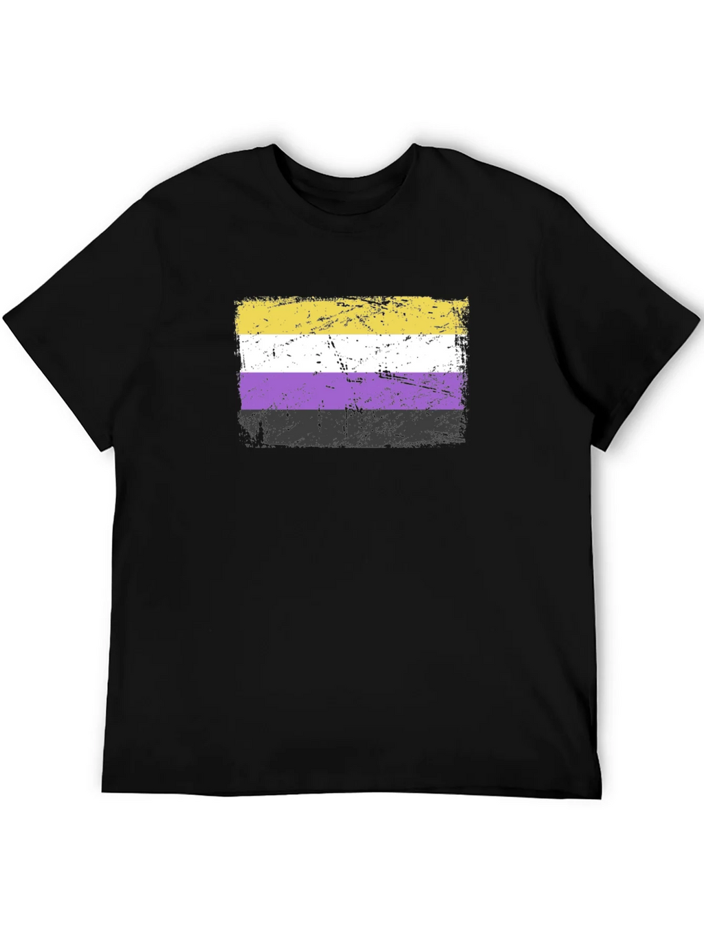 Nonbinary Pride Flag T-Shirt - Grunge Style product image 5