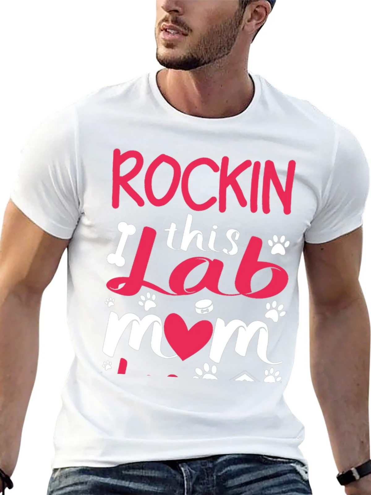 Rockin Lab Mom Black T-Shirt product image 10
