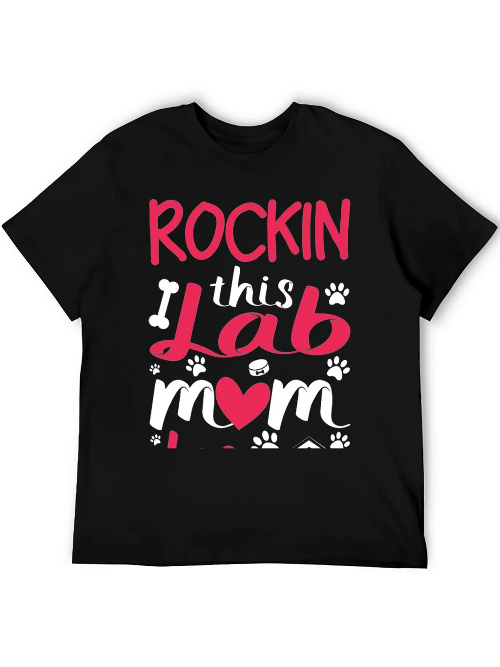 Rockin Lab Mom Black T-Shirt product image 3