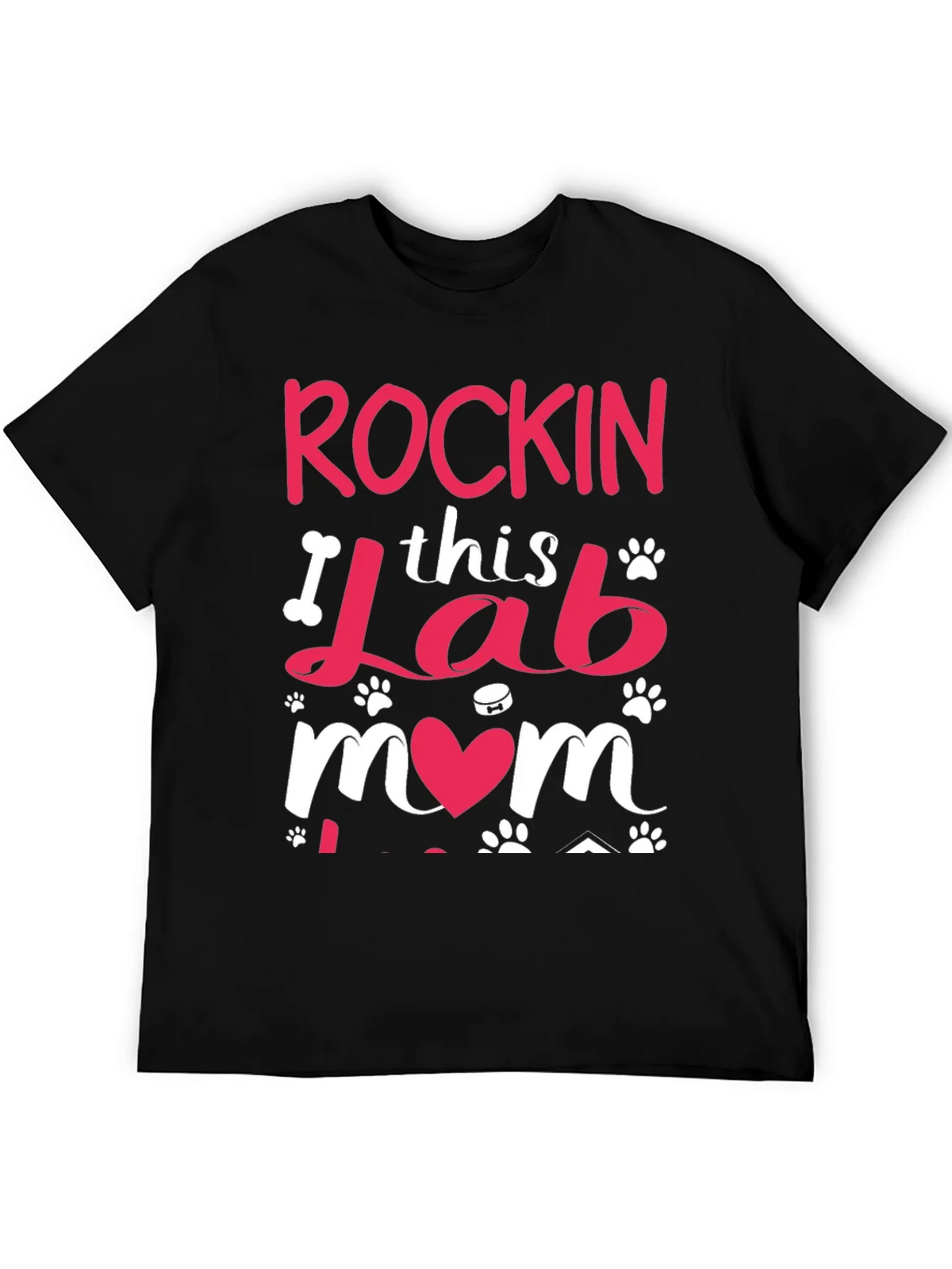 Rockin Lab Mom Black T-Shirt product image 3