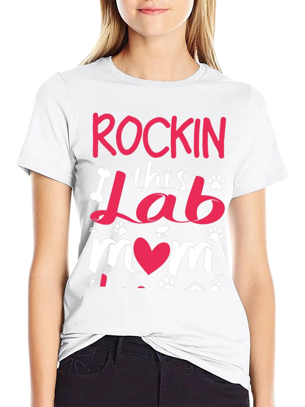Rockin Lab Mom Black T-Shirt product image 6