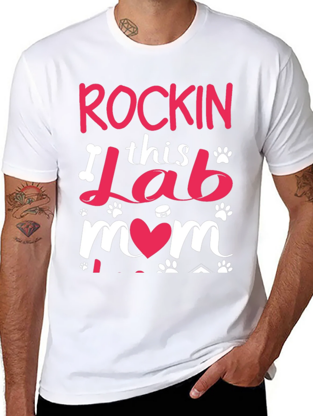 Rockin Lab Mom Black T-Shirt product image 5