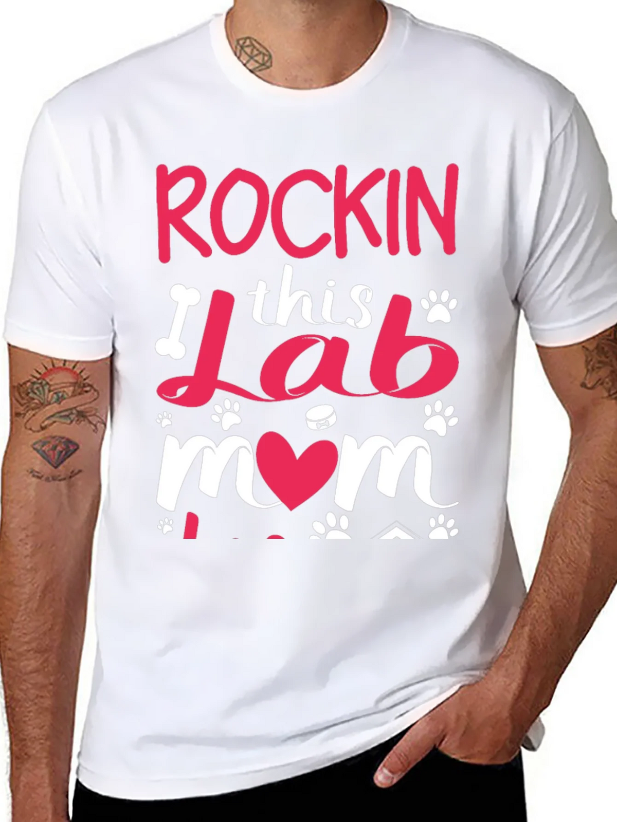 Rockin Lab Mom Black T-Shirt product image 5
