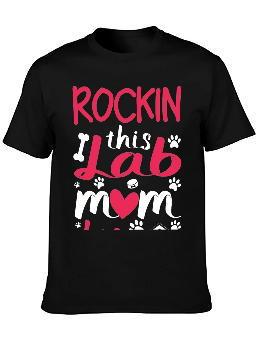 Rockin Lab Mom Black T-Shirt product image 2