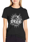 Christmas Deer Here T-Shirt - Holiday Graphic Tee product image 1