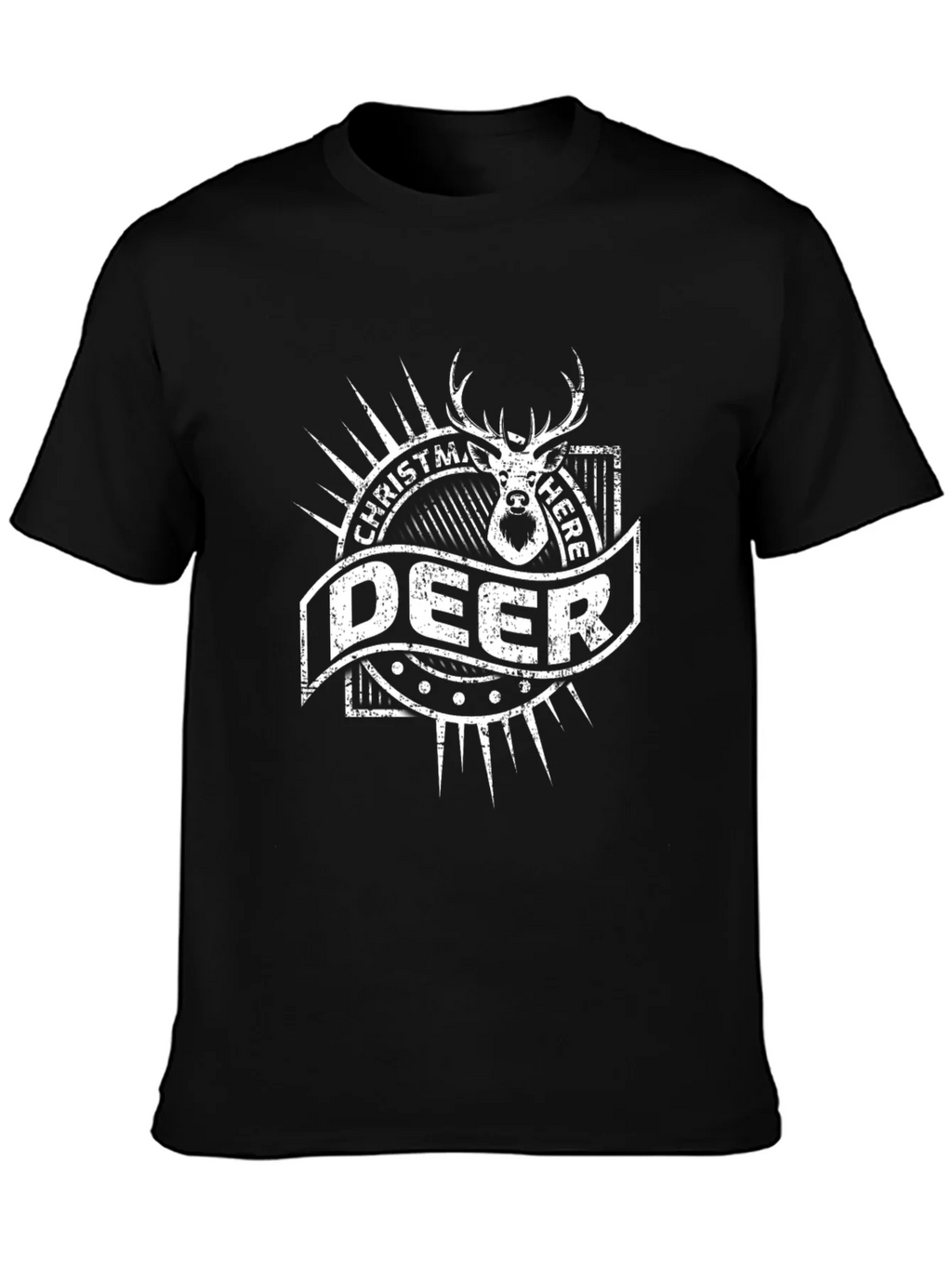 Christmas Deer Here T-Shirt - Holiday Graphic Tee product image 2