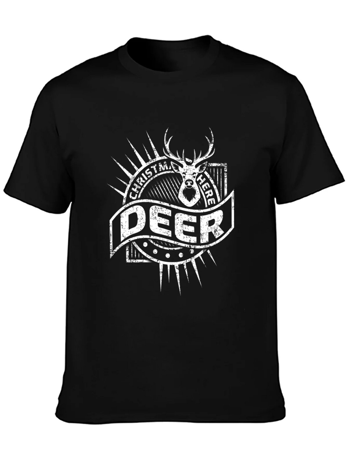 Christmas Deer Here T-Shirt - Holiday Graphic Tee product image 2