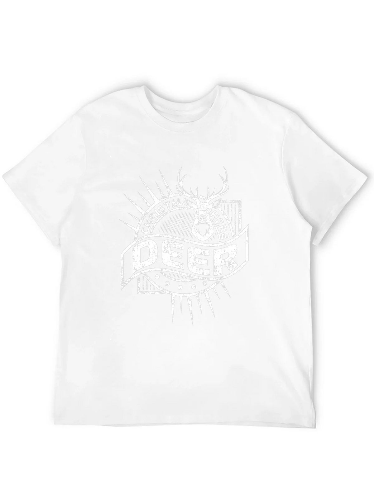 Christmas Deer Here T-Shirt - Holiday Graphic Tee product image 4