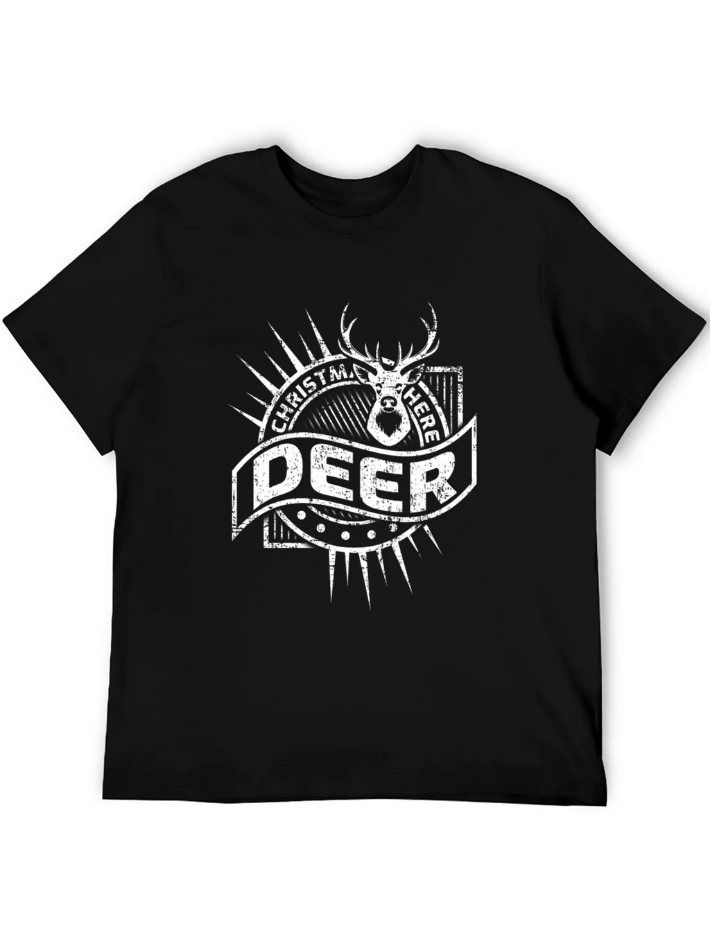 Christmas Deer Here T-Shirt - Holiday Graphic Tee product image 3