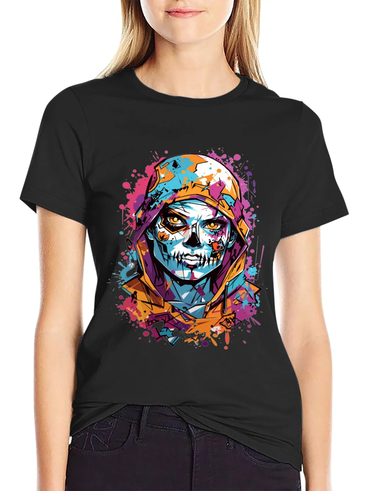 Skull Art Print T-Shirt - Unique Graphic Tee product image 2