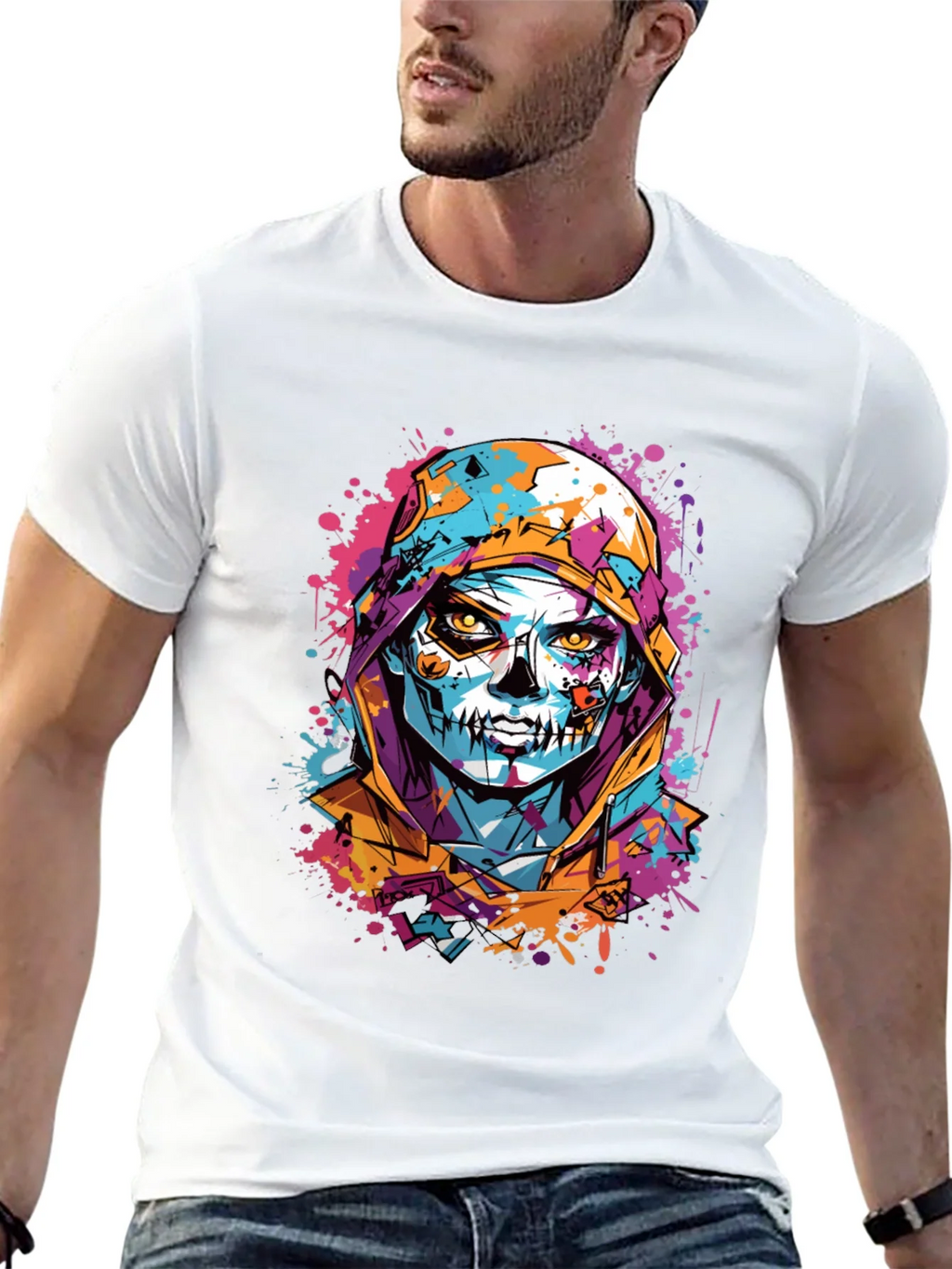 Skull Art Print T-Shirt - Unique Graphic Tee product image 11