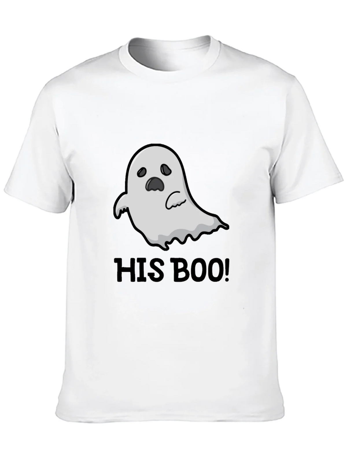 His Boo! Ghost Graphic Black T-Shirt product image 1