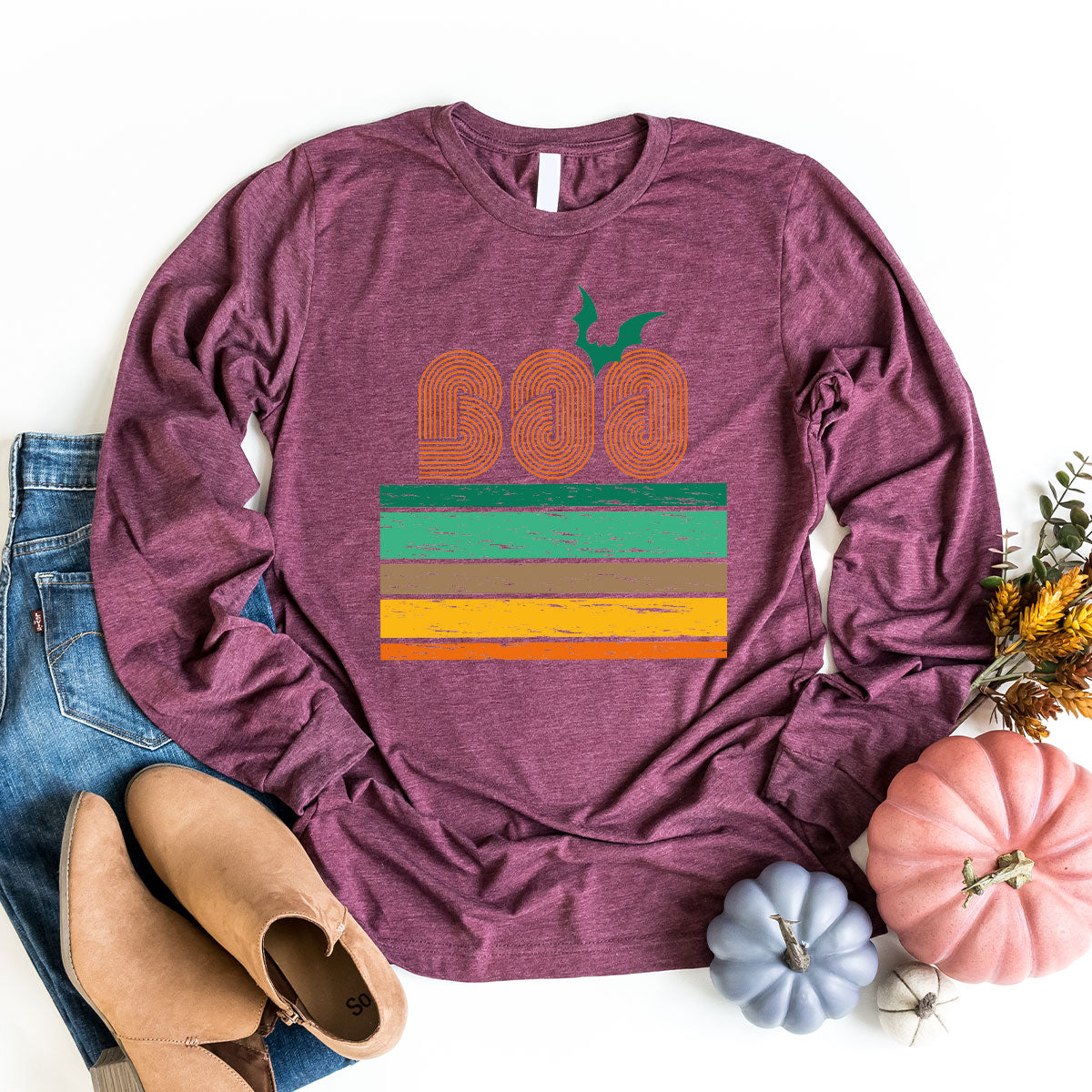 Boo Hoodie, Halloween Sweatshirt, Long Sleeve Designs product image 13