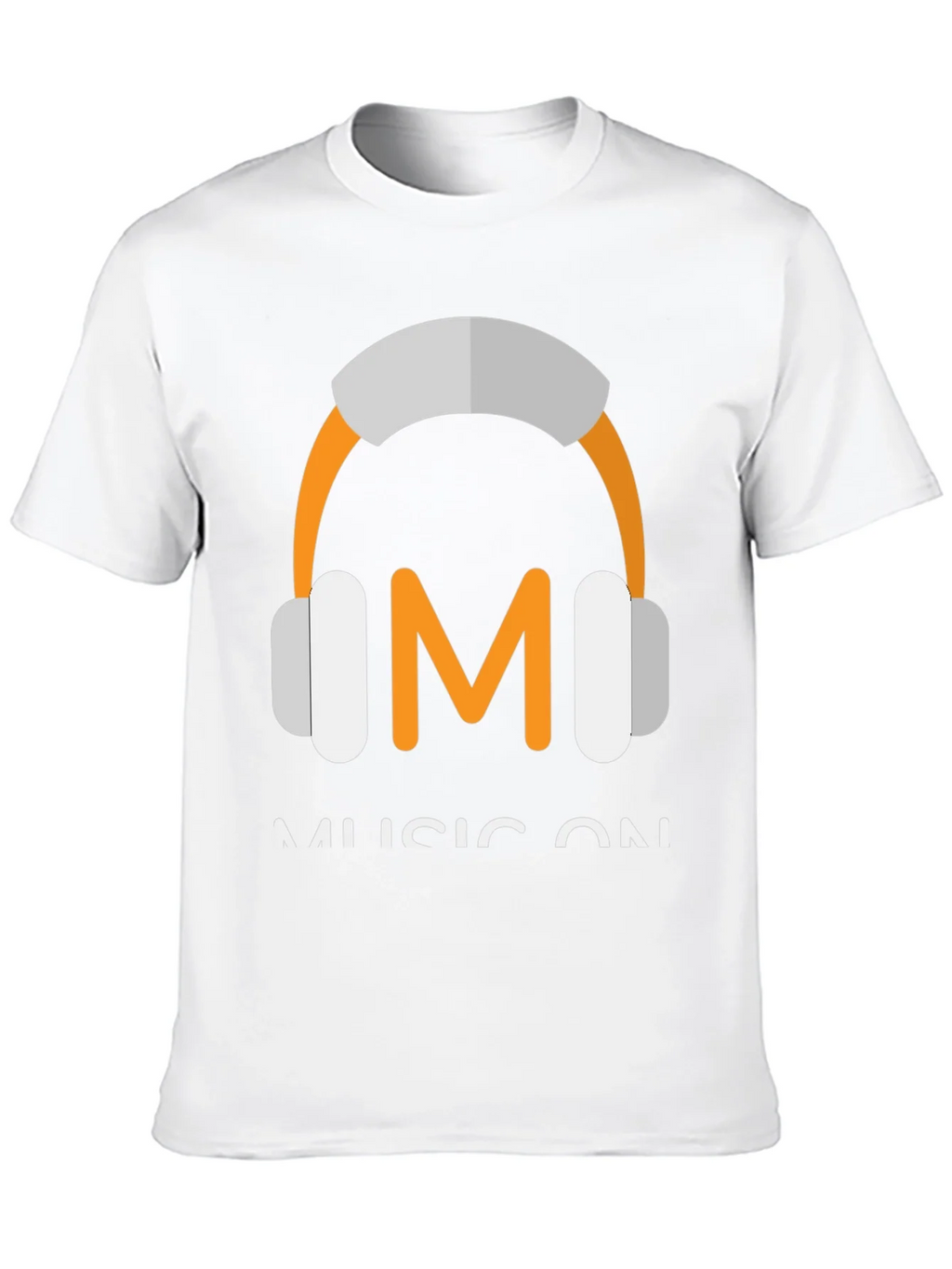 Music On Black T-Shirt with Headphone Graphic product image 4