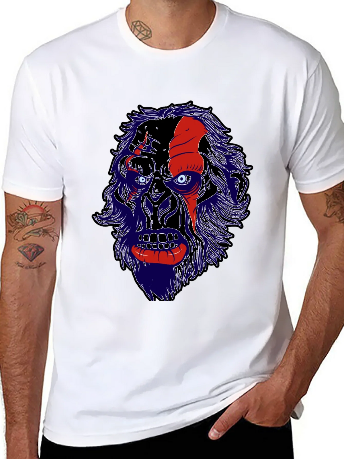 Unique Graphic Tee - Gorilla Face Design product image 4
