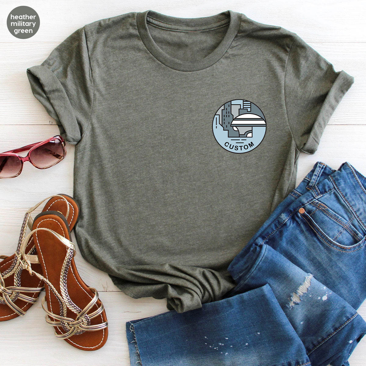 Custom Galaxy Sweatshirt, Customizable Pocket Tee for product image 16