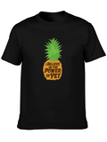 Power of Yet Pineapple Graphic Tee - Black Cotton product image 1
