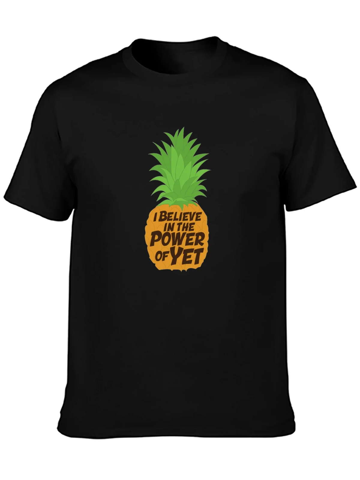 Power of Yet Pineapple Graphic Tee - Black Cotton product image 1