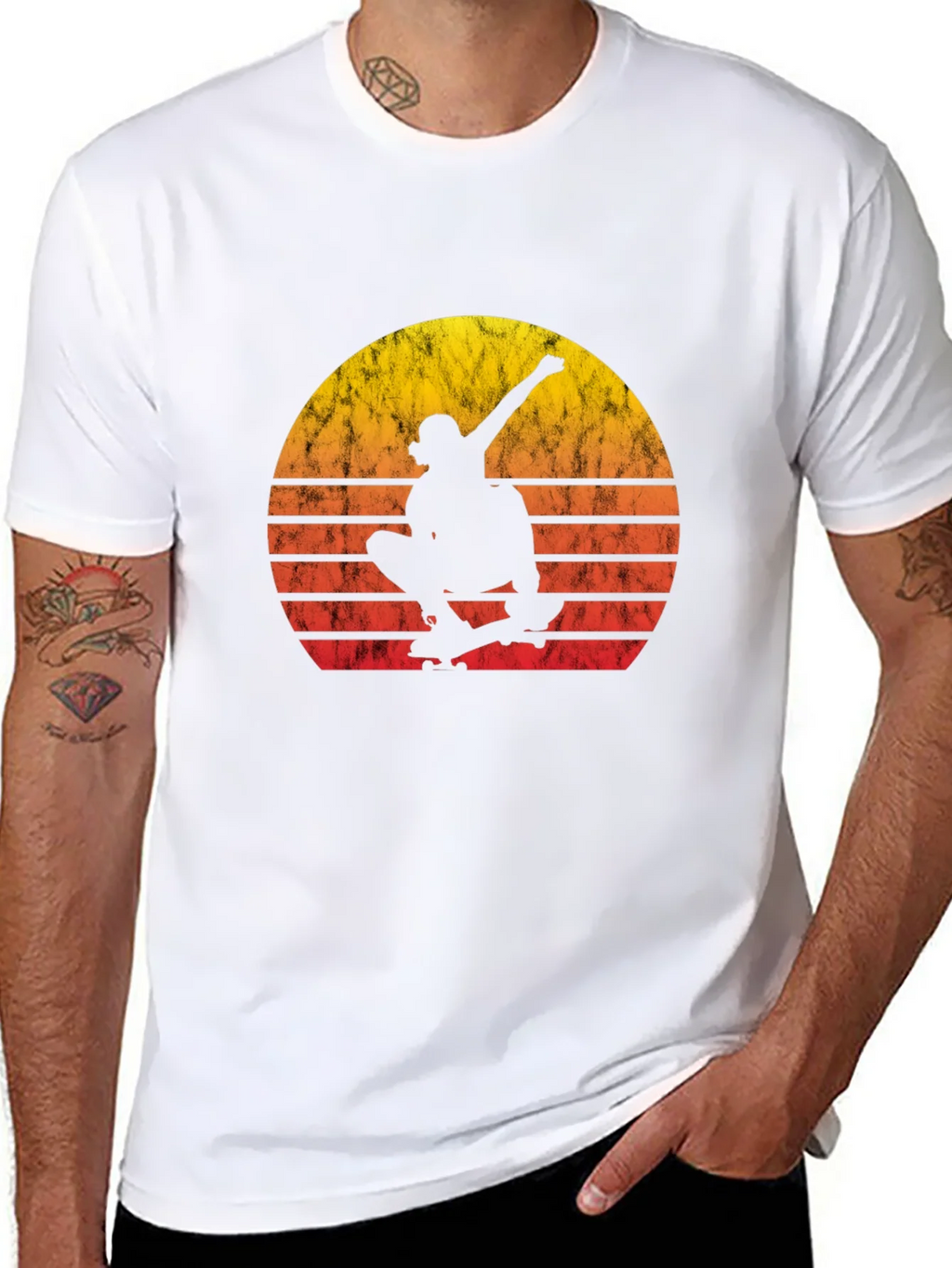 Skateboarder Sunset Graphic T-Shirt product image 5