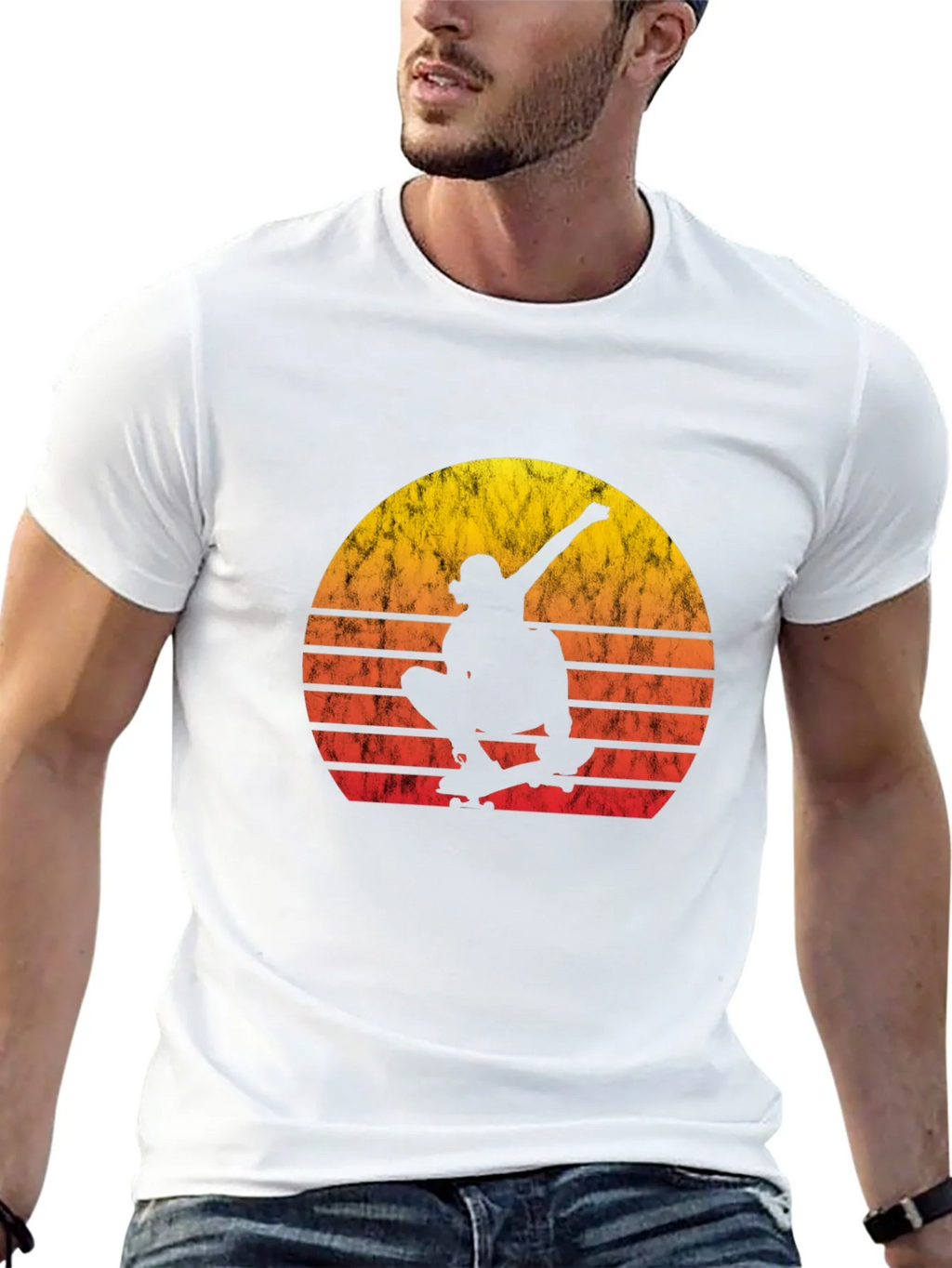 Skateboarder Sunset Graphic T-Shirt product image 10