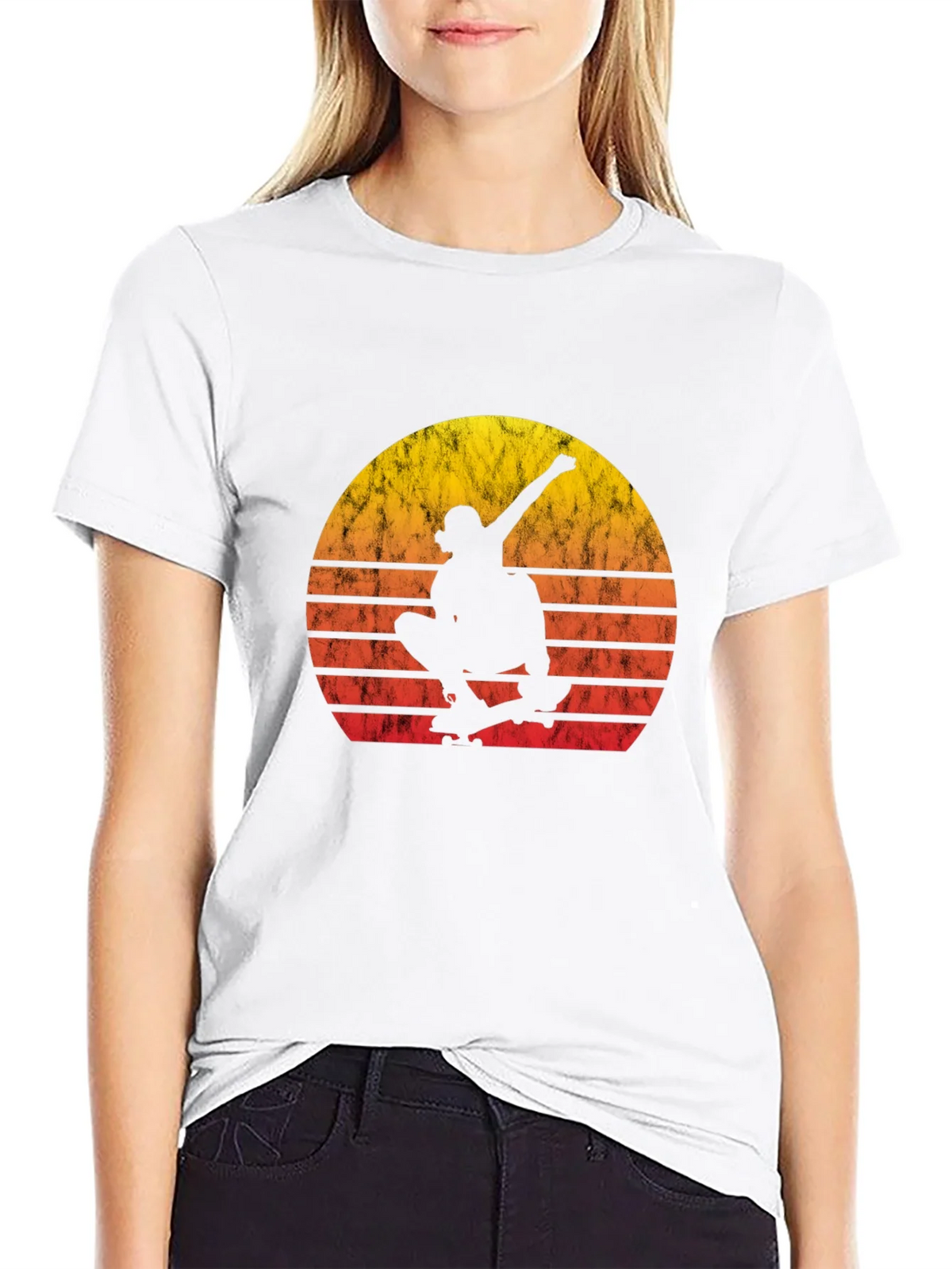 Skateboarder Sunset Graphic T-Shirt product image 6