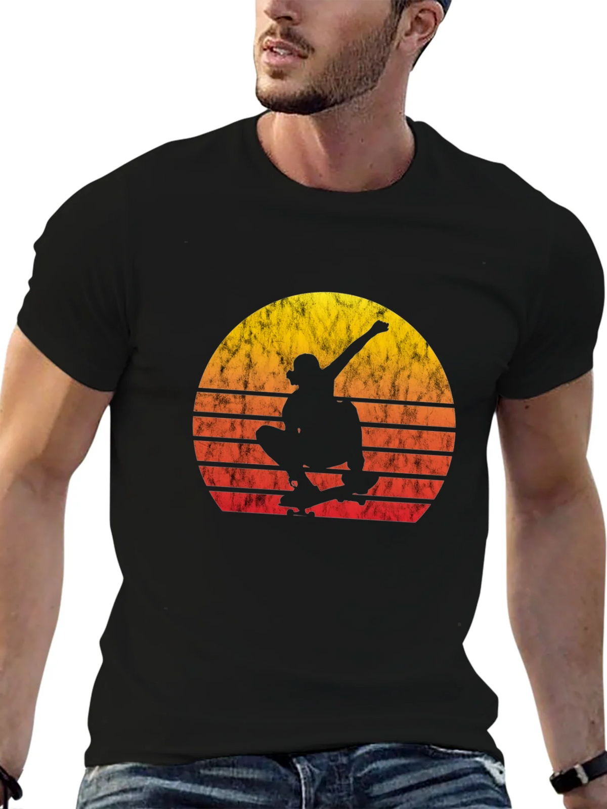 Skateboarder Sunset Graphic T-Shirt product image 4