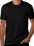 Super Mom Graphic T-Shirt - Black Cotton Tee product image 1